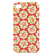 Stylish Flower Hard Case for iPhone4G (Red)