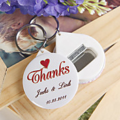 botella personalizada abridor / llavero - corazón agradecido (juego de 12)