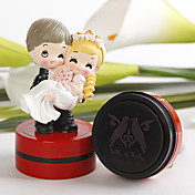 sello personalizado de la boda - preciosa novia y el novio