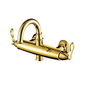 Ti-PVD Finish Antique Style Bathroom Sink Faucet