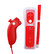Remote MotionPlus und Nunchuk-Controller mit Gehäuse für wii / wii u (rot)