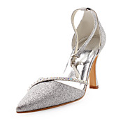 Sparkling Glitter Upper Stiletto Heel Sandals With Rhinestone Wedding Shoes More Colors Available