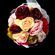 élégante forme ronde bouquet de mariage en satin / bouquet de mariée