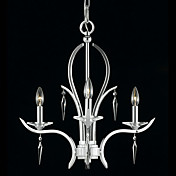 Lámpara Chandelier Vela de Cristal con 3 Bombillas - WILLINGBORO