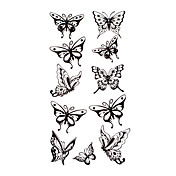5 stk sommerfugl vanntett midlertidig tatovering (17.5cm * 10cm)