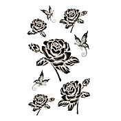 5 stk rose vanntett midlertidig tatovering (17.5cm * 10cm)