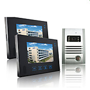 Wired Intercom 7 Inch Touch Screen Video Door Phone with Metal Camera (1 Camera To 2 Monitors)