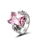 18k hvidguld forgyldt cubic zirconia ring