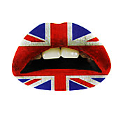 5 stk britisk flagg temporaty leppe tatovering klistremerke