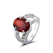 splendidi strass lega ovale cromato anello più colori disponibili