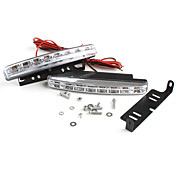 Luces Neblineras de 8 LED de Día Para Coches (Luz Blanca, Par)