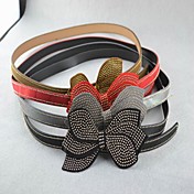 ts de serpent arc de peau d'impression cravate étroite ceinture
