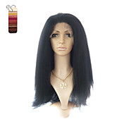 Full Lace Long Kinky Straight 100% India Reme Hair Wig Multiple Colors To Choose