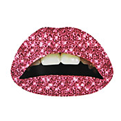 5 stk glitrende pink temporaty læbe tatovering mærkat