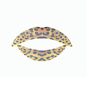 5 piezas temporaty leopardo labio etiqueta tatuaje