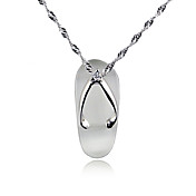 Slippers Shape Opal Necklaces In Sterling Silver