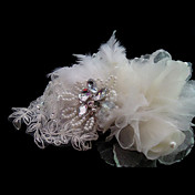 bellissima con fiori di raso da sposa strass sposa / copricapo
