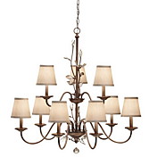NAUGATUCK - Lampadario in cristallo con 9 lampadine