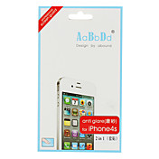 Back & Front Dull Polish Screen Guard Protector with Cleaning Cloth for iPhone 4S