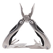 aço inox multi-função bolso toolkit alicate dobrável - prata