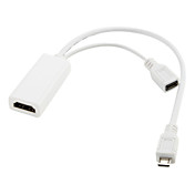 Micro USB to HDMI MHL Adaptor for Samsung Galaxy S2 i9100 (White)