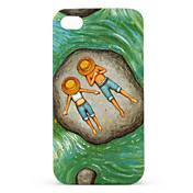 amante que duerme caso patrón de protección para el iPhone 4 y 4S (verde)