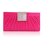 cetim com bolsas de cristal / strass noite / embreagens
