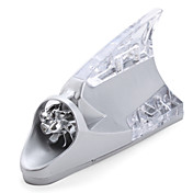 éolienne aileron de requin LED décoration de voiture (d'argent)