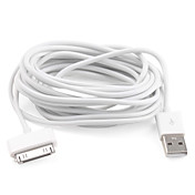 USB-Kabel Voor iPad, iPhone en iPod (3m, wit)