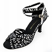 Customized Velvet Latin/Ballroom Dance Performance Shoes For Women