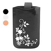 beschermende beglazing stijl PU lederen etui voor iPhone 4 en 4s (bloemen, verschillende kleuren)
