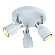 Semi Flush Mount with 3 Lights in Round - Downward