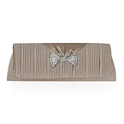 Pleated Satin With Crystal Clutch/Evening Bag (More Colors)