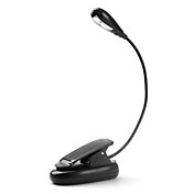 2-ledet fleksibel arm klip bærbare bog lampe