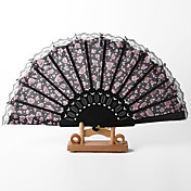 Asian Style Fan With Lace – Set of 4 (More Colors)