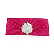 Satin With Crystal/Rhinestone/Gold Hardware Clutch/Evening Bag (More Colors)