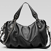 bolso de las señoras de moda de los pu negro con la cara de las cadenas