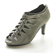 Leatherette Chunky Heel Sandals With Zipper For Party/Evening (More Colors)