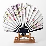 White Shell Shaped Hand Fan (Set of 4)