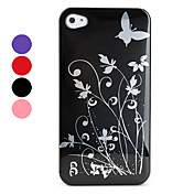 Protective Plastic Case for iPhone 4 and 4S (Flowers, Assorted Colors)