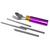 Set Of Three Stainless Steel Silverware (Assorted Colors)
