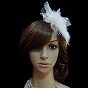 White Feather Wedding Bridal Headpiece