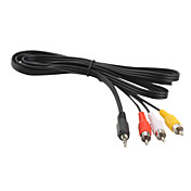 3 x RCA male naar 3,5 mm male av-kabel (1,1 meter)