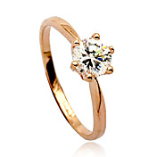Seks Claw Diamond Innlagt Ring