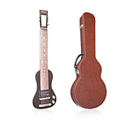 Hawaii E-Gitarre mit Gig Fall + Kabel in rot / schwarz