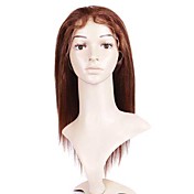 Glue-Less Hand-tied Lace Front Yaki Straight 12 Inch Indian Remy Hair Wig