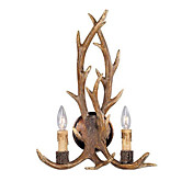 geweien stijl wandlamp met 2 lampen