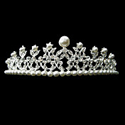 smukke legering med rhinestone og perle brude tiara