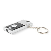 Plastic Light Weight Keychain LED Flashlight (Black)