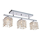 3 - Light Crystal Semi Flush Mount with 4 Colors Available